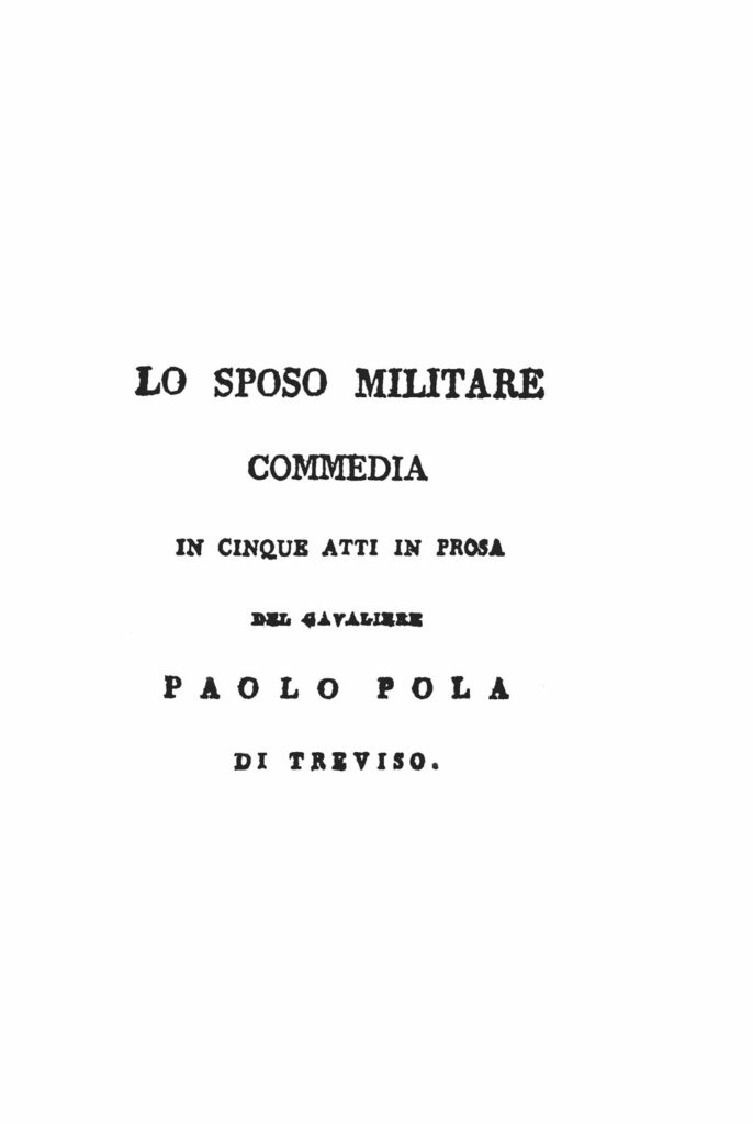 Lo sposo militare: commedia in cinque atti in prosa