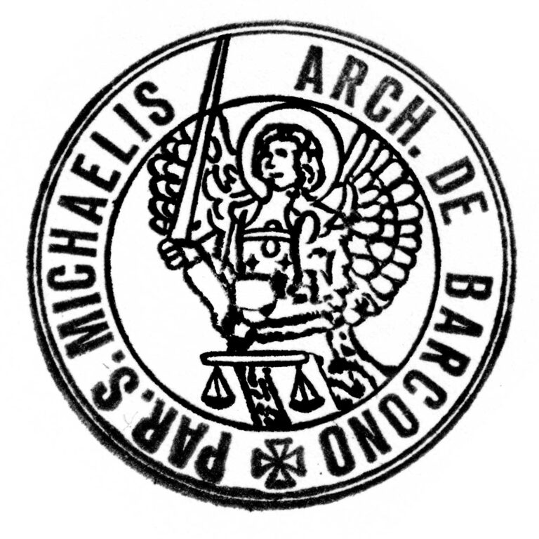Timbro della parrocchia di Barcon, 1923