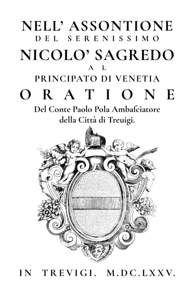 Oratione del Conte Paolo Pola Ambasciatore