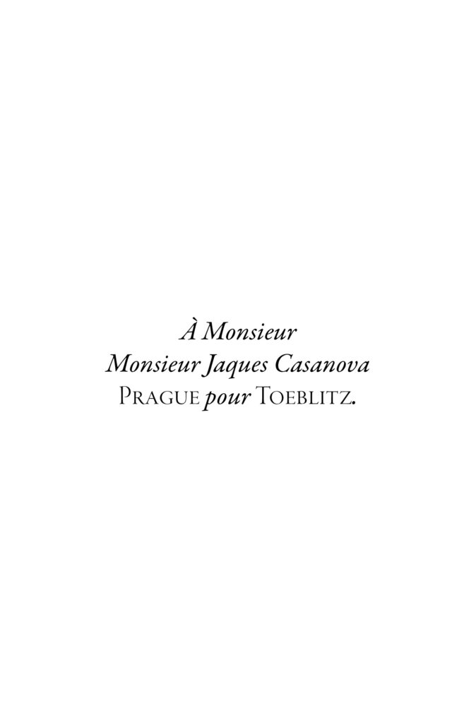 Lettera di Pietro Zaguri a Giacomo Casanova