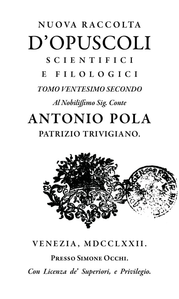Nuova raccolta d’opuscoli scientifici e filologici