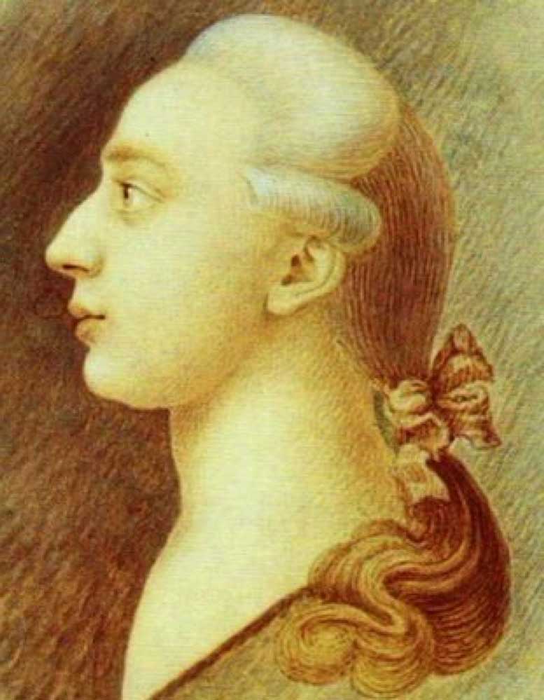 Francesco Giuseppe Casanova, 1725-1798 Ritratto di Giacomo Casanova, disegno Museo statale di storia, Mosca